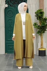 Oil Green Hijab Triple Suit 5223YY - 1