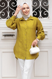Oil Green Modest Top 10113YY - 2