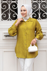 Oil Green Modest Top 10113YY - 3