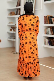 Orange Hijab Dress 13311T - 3