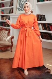 Orange Hijab Dress 2289T - 1