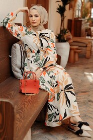 Orange Hijab Dress 2325T - 4