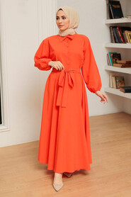 Orange Hijab Dress 50091T - 1