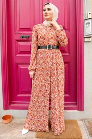 Orange Hijab Overalls 28960T - 1