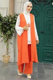 Orange Hijab Triple Suit 52341T - 2