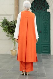 Orange Hijab Triple Suit 52341T - 4
