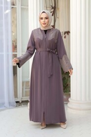 Patterned Dusty Rose Modest Ferace 29105GK - 1