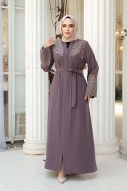 Patterned Dusty Rose Modest Ferace 29105GK - 2