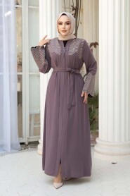 Patterned Dusty Rose Modest Ferace 29105GK - 3