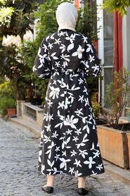 Patterned Hijab Dress 8000DSN5 - 2