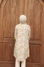 Patterned Hijab Tunic 11578DSN - 3
