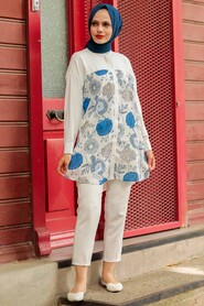 Patterned Hijab Tunic 221DSN3 - 1