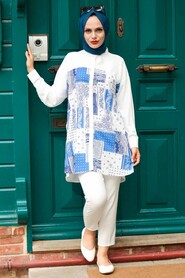Patterned Hijab Tunic 221DSN4 - 1