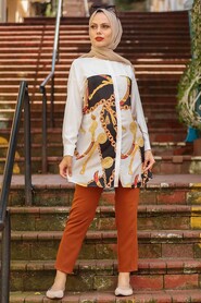 Patterned Hijab Tunic 221DSN5 - 1