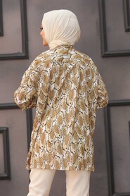 Patterned Hijab Tunic 273203DSN - 2