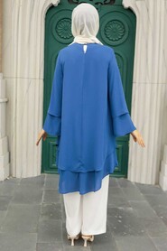 Petrol Blue Hijab Tunic 2443PM - 2