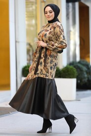Petrol Green Hijab Dress 7635PY - 1