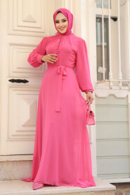 Pink Hijab Dress 2703P - 2