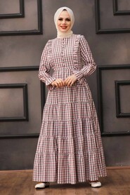 Pink Hijab Dress 27090P - 1