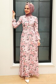 Pink Hijab Dress 279072P - 3