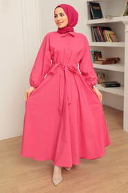 Pink Hijab Dress 50091P - 1