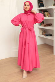 Pink Hijab Dress 50091P - 2