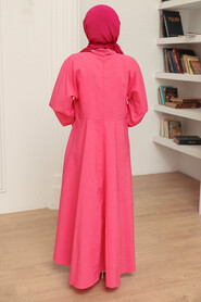 Pink Hijab Dress 50091P - 3