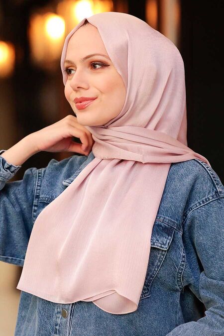 Pink Hijab Shawl 4990P - NEVA STYLE