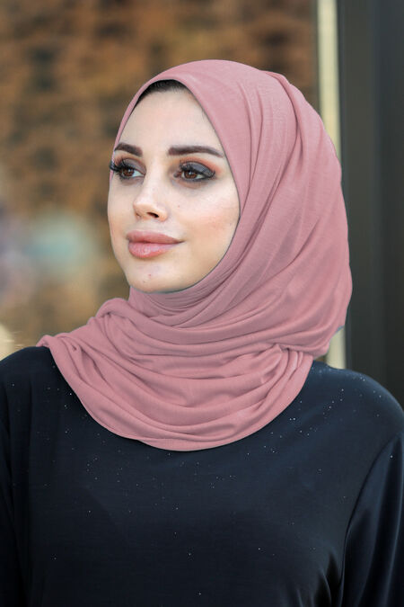 Pink Hijab Shawl 7528P - NEVA STYLE