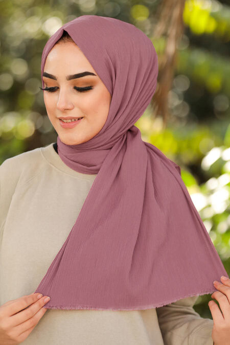 Pink Hijab Shawl 7571P - NEVA STYLE