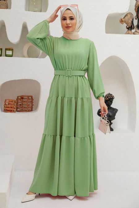 green emerald velvet dress Green hijab Dress – Solistta