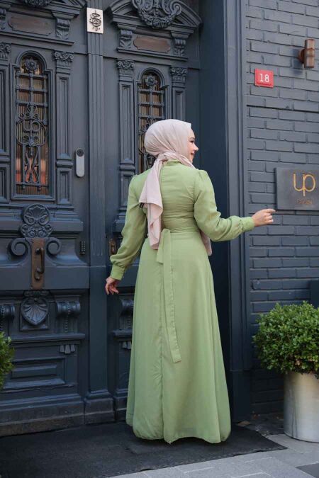 green floral pleated midi dress Sydneys Closet SC8111 Size 18 Green Short Sequin Long Sleeve Plus Size Formal Cocktail dress V Neck Gown main image 0
