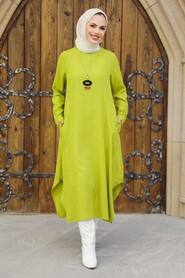 Pistachio Green Hijab Tunic 24497FY - 1