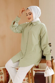 Pistachio Green Modest Top 30702FY - 3