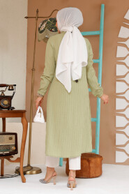 Pistachio Green Modest Top 70381FY - 4