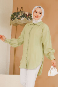 Pistachio Green Modest Tunic 10059FY - 2