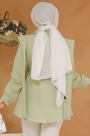 Pistachio Green Modest Tunic 10131FY - 4