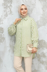 Pistachio Green Modest Tunic 10152FY - 2