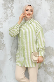 Pistachio Green Modest Tunic 10152FY - 3