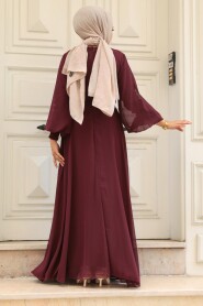 Plum Color Hijab Dress 20550MU - 2