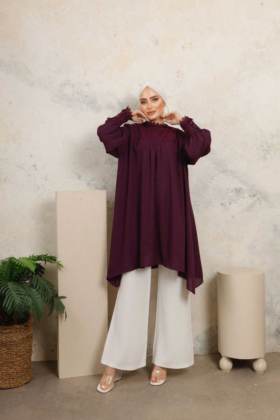 Plum Color Hijab Tunic 5000MU