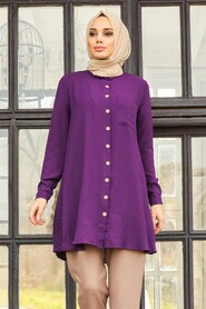 Plum Color Hijab Tunic 501MU - 2