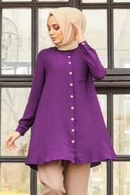 Plum Color Hijab Tunic 501MU - 1