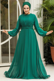 Plus Size Light Blue Islamic Clothing Evening Dress 5422AY - 2