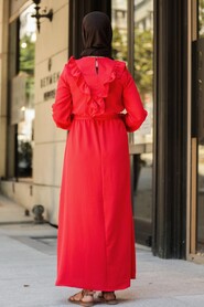 Pomegranate Flower Color Hijab Dress 2742NC - 2
