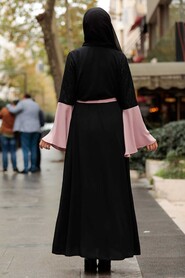 Powder Pink Hijab Abaya 55510PD - 3