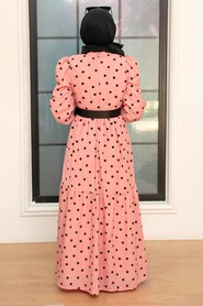Powder Pink Hijab Dress 12250PD - 2