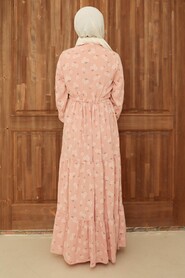 Powder Pink Hijab Dress 22152PD - 2