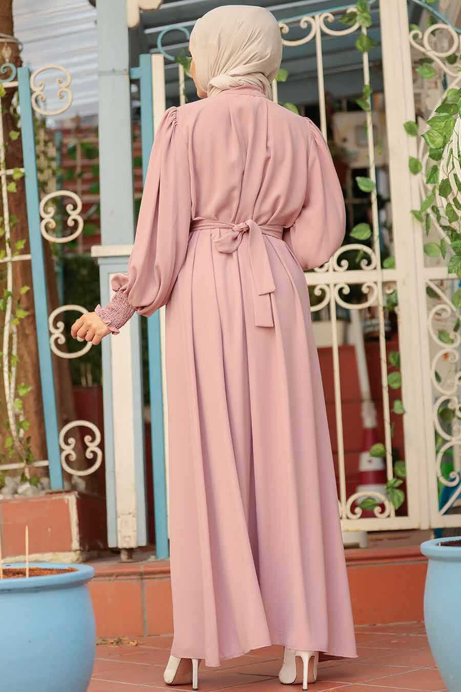 Powder Pink Hijab Dress 2247pd Neva