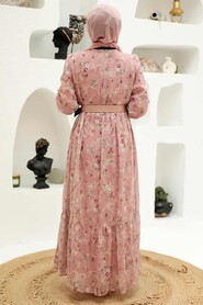 Powder Pink Hijab Dress 2315PD - 3